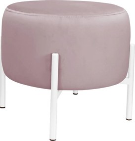 Pufa OLA loft ławka podnóżek metal : Kolor Stelaża - Biały, Kolor tkaniny - VELVET - MG55, Typ tkaniny - Velvet