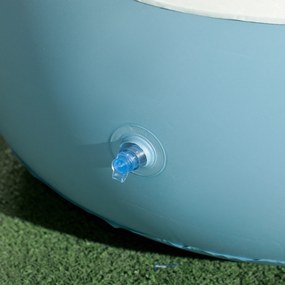 Outsunny Nadmuchiwany Krzesło Powietrzne na Zewnątrz, 125 x 100 x 87 cm, Biało-niebieski