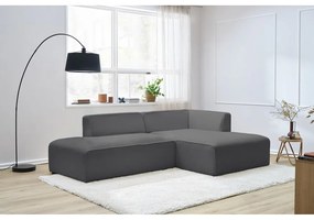 Ciemnoszary narożnik modułowy z materiału bouclé (prawostronny/w kształcie litery L) Megeve – Bobochic Paris