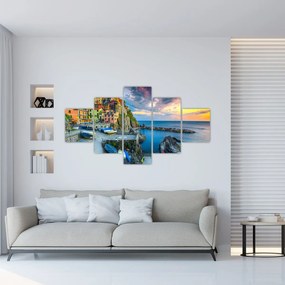 Obraz - Wioska śródziemnomorska (125x70 cm)
