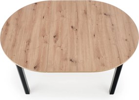 Okrągły stół z rozkładanym blatem w kolorze drewna Ringo Halmar dąb artisan