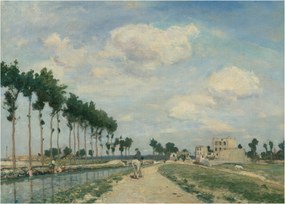 Obraz - Johan Barthold Jongkind, The Towpath, reprodukcje (70x50 cm)