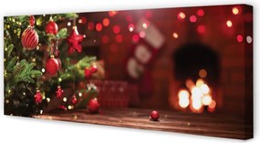 Zdjęcie na płótnie Bombki, Choinka i Prezenty