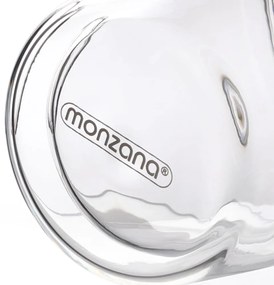 Monzana Zestaw do herbaty z sitkiem TEA 1,2L + 4 filiżanki, przezroczysty, srebrny