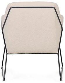 Kremowy designerski fotel MILAN
