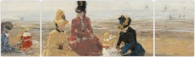 Obraz - Eugène Boudin, On the Beach, Trouville, reprodukcje (170x50 cm)