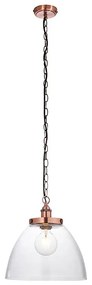 Endon 106895 - Żyrandol na łańcuchu HANSEN 1xE27/10W/230V miedziany