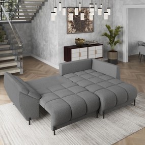 Masseno Narożnik VESTANO  z funkcją spania i pojemnikiem na pościel Narozniki L, Rozkładana sofa - Szary, QUELLE 92