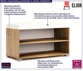 Szafka na buty z siedziskiem dąb craft - Zenta 16X