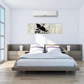 Obraz - Słoń nad ziemią (170x50 cm)