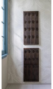 Ciemnobrązowy panel z wieszakami do przedpokoju z litego drewna dębowego 46x100x8 cm Parco – Spinder Design