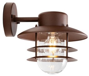 Zewnetrzna Industrialna lampa ścienna rdzawo-brązowa IP44 - ShellPrzemysłowy Oswietlenie zewnetrzne