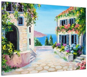 Obraz - Grecka aleja, obraz olejny (70x50 cm)
