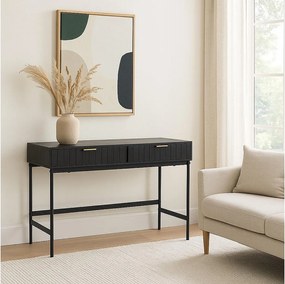 Stolik konsolowy MCW-O41, wygląd drewna czarny