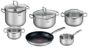 Zestaw garnków ze stali nierdzewnej 10 el. Duetto+ – Tefal