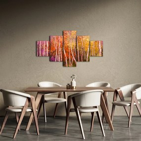 Obraz kolorowego lasu (125x70 cm)