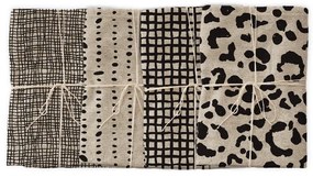 Zestaw 4 serwetek tekstylnych z domieszką lnu Really Nice Things Leopard, 43x43 cm