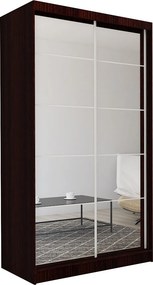 Szafa Przesuwna FIORELLA 150 cm z Lustrem Szafa Dwudrzwiowa Wenge