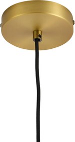 Nowoczesna lampa wisząca złota z bursztynowym szkłem - Traditional