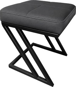 Pufa ZETA LOFT ławka taboret podnóżek metal eko-skóra D23