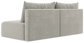 Jasnoszara rozkładana/ze schowkiem sofa 216 cm Kalena – Makamii