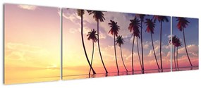 Obraz palm wznoszących się nad powierzchnią (170x50 cm)