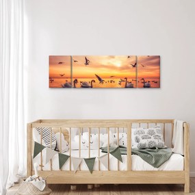 Obraz - Łabędzie (170x50 cm)