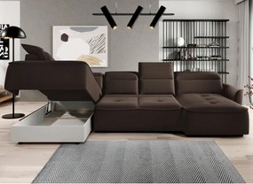 Narożnik MURILLO XL z elektryczną regulacją siedziska Lewostronny w tkaninie VOUGE 06 WERSAL