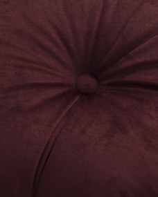 Poduszka kwadratowa Velvet z guzikiem kolor czerwony tkanina połyskliwa, welwetowa