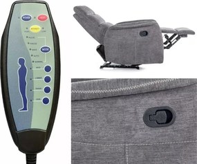 Elektryczny fotel rozkładany z funkcją masażu Solon M Brego Signal