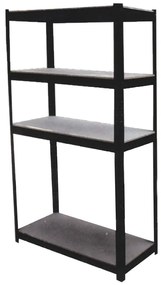 Czarny stalowy regał do garażu 90x180 cm – M.A.T. Group