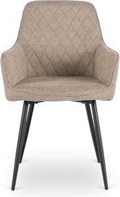Krzesło Tapicerowane do Jadalni BRESSO 2 Beżowe Nowoczesne Loft