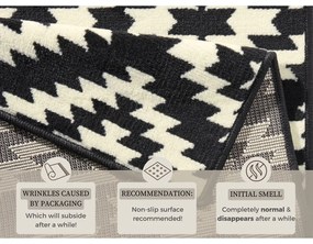 Czarno-biały chodnik Hanse Home Basic Nordic, 80x250 cm
