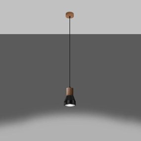 Lampa wisząca QUBIC czarna SOLLUX  LIGHTING