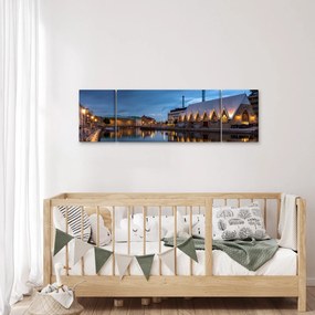 Obraz kanału wodnego - Göteborg (170x50 cm)