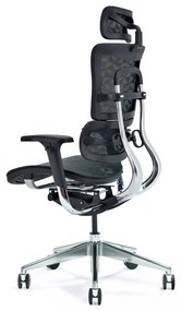 Wysokiej klasy fotel biurowy ergonomiczny ERGO 800-M, tapicerowany tkaniną mesh o jodełkowym splocie, kolory czarny, granatowy, szary. Fotel jest wyposażony w nowoczesne funkcje.