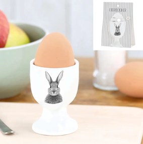 Podstawka na jajko BUNNEY biała