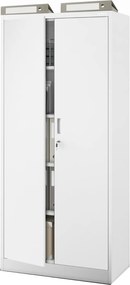 Szafa biurowa na dokumenty Jan Compact 80x40x175 cm, kolor szary