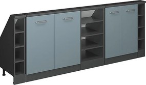 Szafka kuchenna na dach skośny niebiesko-szary 210x46x81.6 r-line