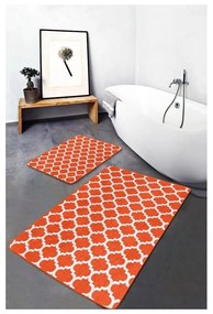 Pomarańczowe aksamitne dywaniki łazienkowe zestaw 2 szt. 60x100 cm – Mila Home