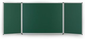 Tablica kredowa ceramiczna zielona składana, magnetyczna, 3600 x 1200 mm