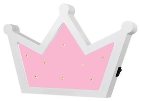 LED dziecięca lampa ścienna LED/2xAA różowa korona