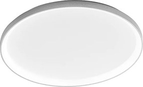 Krizia - ściemnialna lampa sufitowa LED 60W - 5300lm, ciepłe światło 3000K, dyfuzor opalowy, aluminium satynowe białe, średnica 60 cm, IP20, nowoczesny design