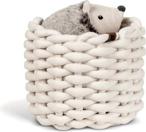 Tekstylny koszyk ø 21x17 cm Peach Skin Round S – Bigso