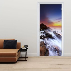 Fototapeta na drzwi - Góra we mgle (95x205cm)