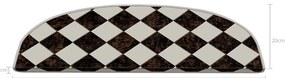 Czarno-białe dywaniki na schody zestaw 16 szt. 20x65 cm Chess Board – Vitaus