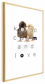 Plakat Keep Calm 21x30 cm z ramą złotą z marginesem ARTGEIST B