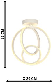 Biała metalowa lampa sufitowa LED Neo – Squid Lighting