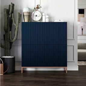 Komoda TAL 4D 112 granatowa mat