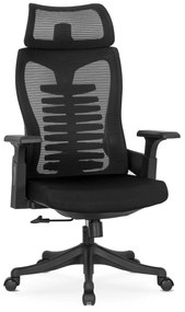 Fotel Biurowy Ergonomiczny Obrotowy CARET Czarny Wentylowany Nowoczesny